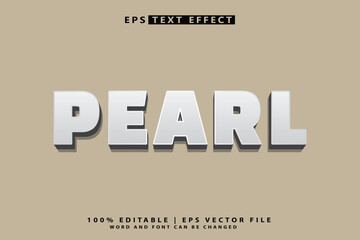 Pearl White pearl gradient 3D style