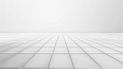 Fototapeta premium Perspective Grid Cube with Detailed Lines, 3D Abstract Geometric Background