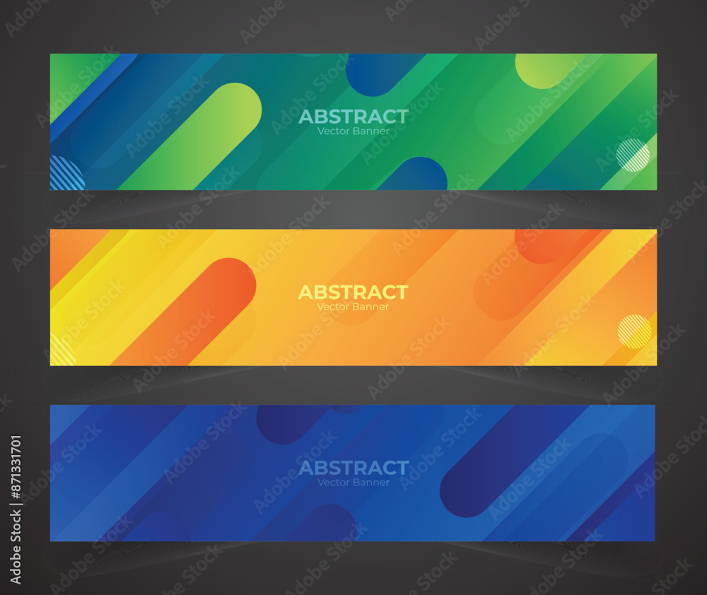 Wall mural banner design colorful dynamic abstract. liquid abstract banner design. fluid vector shaped backgrou