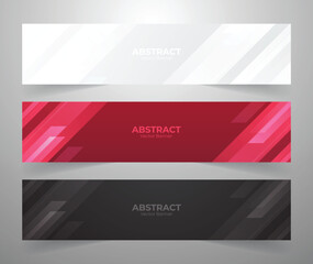 Fototapeta premium Abstract geometric banner design template. Web banner design background. 