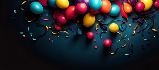 Colorful balloons floating in the sky.