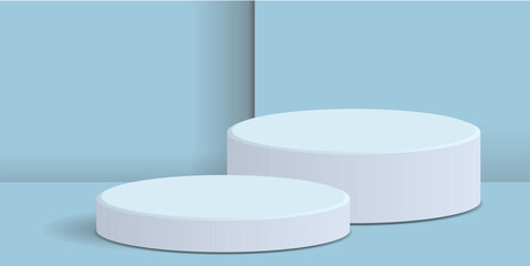 cylinder podium tube circle podium stage 3d Abstract minimal scene mockup products display studio, Stage showcase. Vector geometric forms