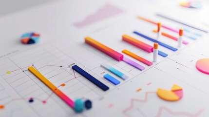 Clean white background with a slight shadow effect, displaying professional bar graphs and data visualizations