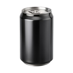Black soda can isolated on transparent background
