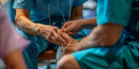 Caring Hands: A Tender Moment of Support