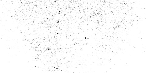 Worn black grunge texture. Dark grainy texture on white background. Dust overlay textured. Grain noise particles. Torn graininess pattern. Distressed overlay texture. Vector Illustration.