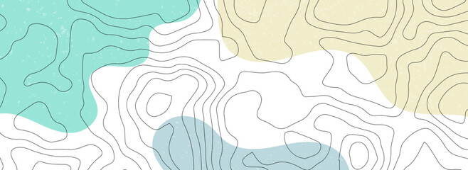 abstract vector background with pastel-colored shapes and topographic lines. vintage minimalist background wallpaper concept. Abstract minimalist fluid shapes background grunge texture.