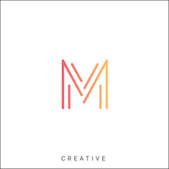 M Creative Latter Logo Design. By Custom Branding Logo. Creative Logo Design. Logo Template. Vector illustration. Modern Design. Monogram Design