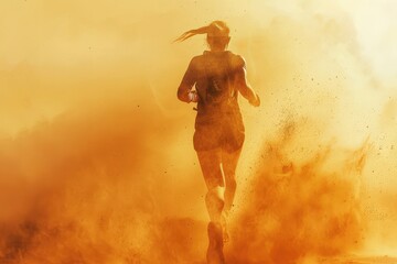 person in the sunset