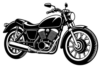 classic motorcycle vector illustration, vintage motorcycle 