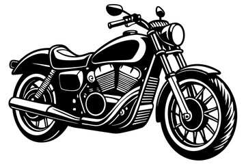 classic motorcycle vector illustration, vintage motorcycle 