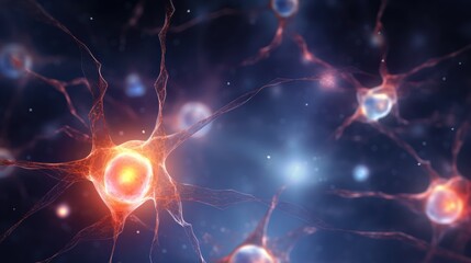 Abstract representation of neuron connections in the brain