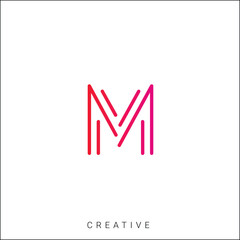 M Creative Latter Logo Design. By Custom Branding Logo. Creative Logo Design. Logo Template. Vector illustration. Modern Design. Monogram Design