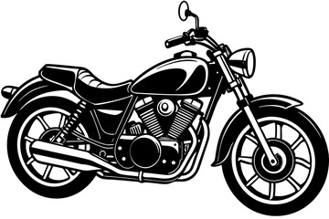 Motorcycle classic silhouette vector