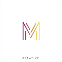 M Creative Latter Logo Design. By Custom Branding Logo. Creative Logo Design. Logo Template. Vector illustration. Modern Design. Monogram Design