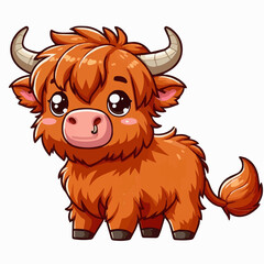 Cute Highland Cow Clipart