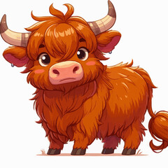 Cute Highland Cow Clipart