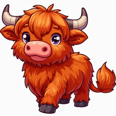 Cute Highland Cow Clipart