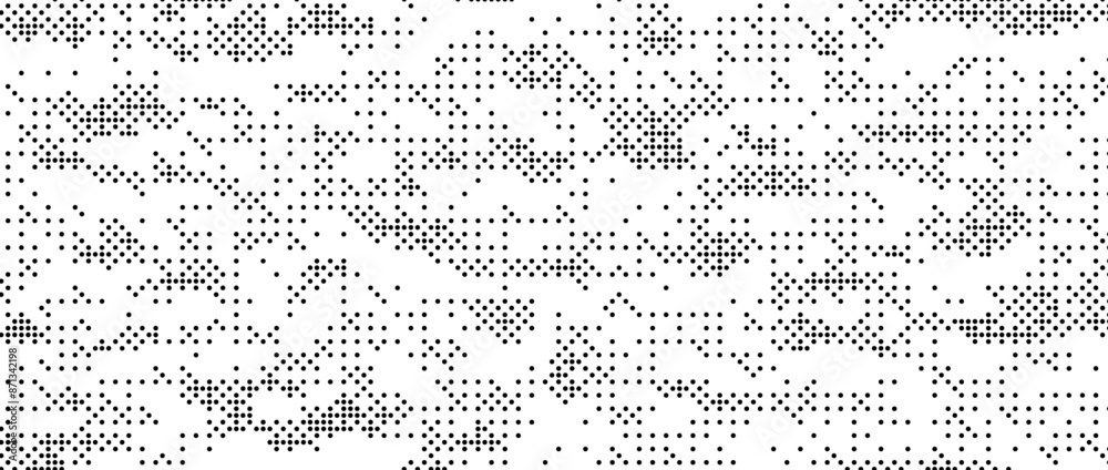Poster pixelated grain texture bitmap. dither grunge background. abstract dotted glitchy pattern. video gam