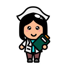 
nurse holding note
