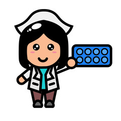 nurse holding medicine