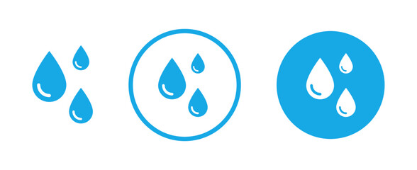 Water drops icon set