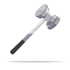 Meat tenderizer pounder vector isolated illustration