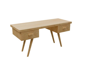 3D design of work desk furniture