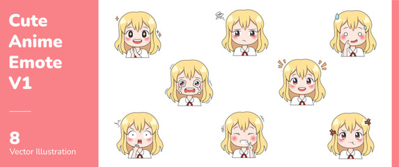 Fototapeta premium Cute Anime Emote 1