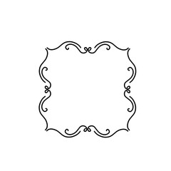Vintage curly frame 