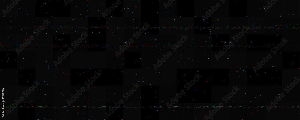 Poster static rgb noise. interference lines texture. glitch vhs pixel noise stripes wallpaper. lost or bad 