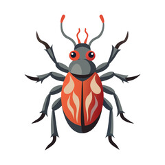 illustration of weevil insect on white