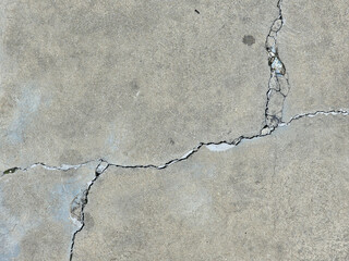 Cracked texture concrete floor cement wall broken for background