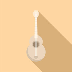 Image of an acoustic guitar lying on a pastel background, perfect for music lovers