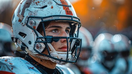 Fototapeta premium Capture the intense focus on the coach's strategy, absorbing every play unfold.