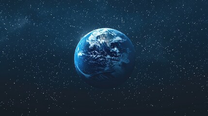 Earth, Starry Sky, blue-black