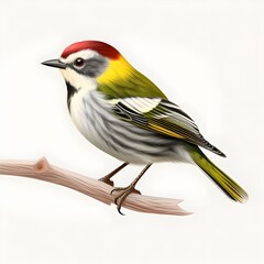 Fototapeta premium A charming Goldfinch (Carduelis carduelis) perched elegantly. 