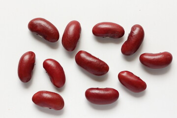 Isolated of red kidney beans seeds 