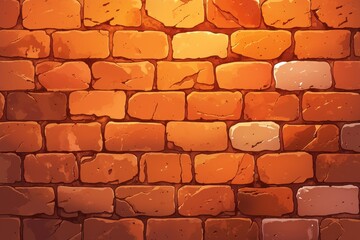 Obraz premium Warm Brick Wall with a Subtle Glow
