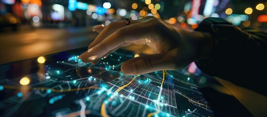 When wearing AR glasses, one can see a digital city street overlay, displaying stateoftheart technology AIG62