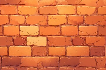 Obraz premium Brick Wall Texture with Cracks and Warm Hues