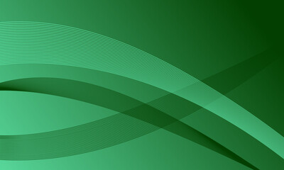 green smooth lines wave curves with soft gradient abstract background