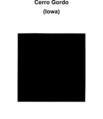 Obraz premium Cerro Gordo County (Iowa) blank outline map