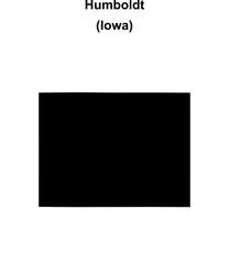 Obraz premium Humboldt County (Iowa) blank outline map