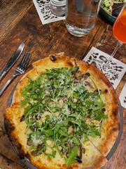 pizza with mushrooms