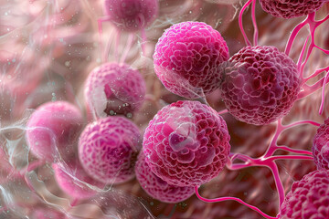 Streptococcus Pyogenes Bacteria on Tissue