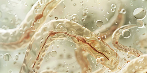 Toxocara Canis in Fluid with Particles