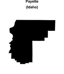Payette County (Idaho) blank outline map