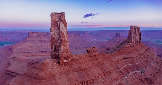 Castleton Tower, Castle Valley, buttes and mesa in Moab, Utah, United States of America.