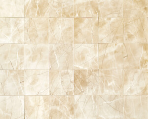 Fototapeta premium Soft Elegance: Crema Marfil Marble Tile Installation - Alternating Pattern, High Resolution - Perfect for Warm Designs